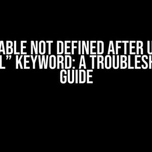 Variable Not Defined After Using “Global” Keyword: A Troubleshooting Guide